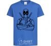 Kids T-shirt Deadool royal-blue фото