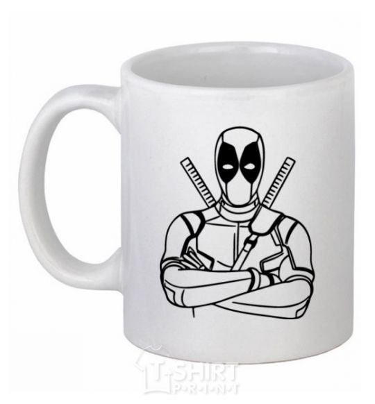 Ceramic mug Deadool White фото
