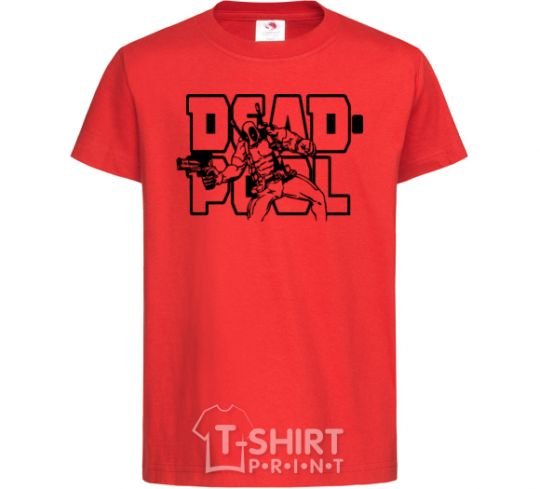 Kids T-shirt Deadpool red фото