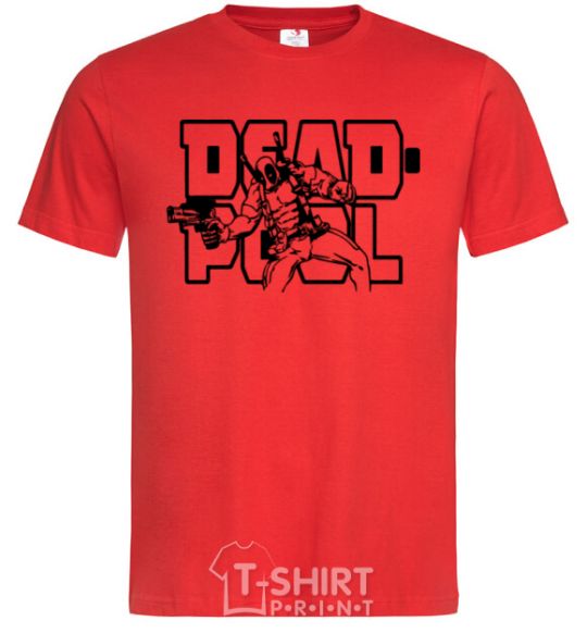 Men's T-Shirt Deadpool red фото