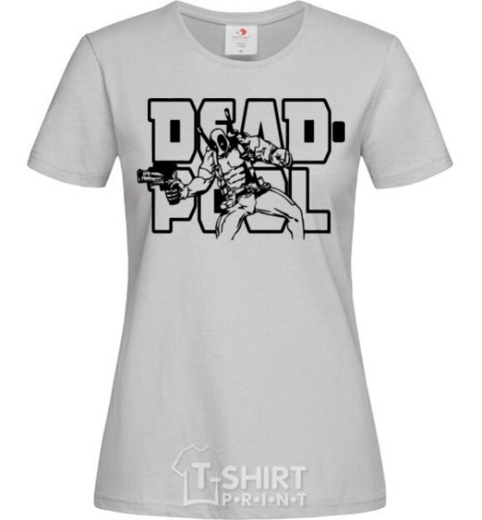 Women's T-shirt Deadpool grey фото