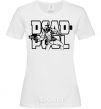 Women's T-shirt Deadpool White фото