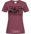 Women's T-shirt Deadpool burgundy фото