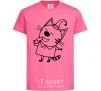 Kids T-shirt A cat with ice cream heliconia фото