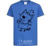 Kids T-shirt A cat with ice cream royal-blue фото