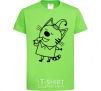 Kids T-shirt A cat with ice cream orchid-green фото
