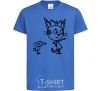 Kids T-shirt Three cats royal-blue фото