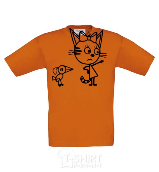 Kids T-shirt Three cats cornsilk фото