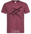 Men's T-Shirt Donatello the turtle burgundy фото