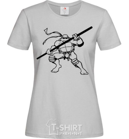Women's T-shirt Donatello the turtle grey фото