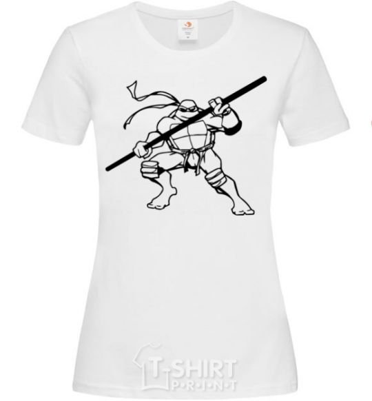 Women's T-shirt Donatello the turtle White фото