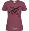 Women's T-shirt Donatello the turtle burgundy фото