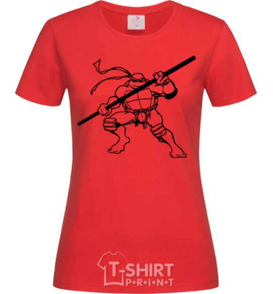 Women's T-shirt Donatello the turtle red фото