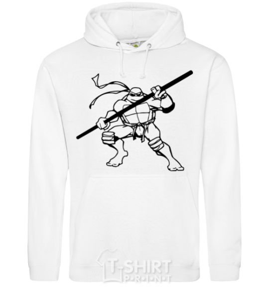 Men`s hoodie Donatello the turtle White фото