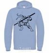 Men`s hoodie Donatello the turtle sky-blue фото