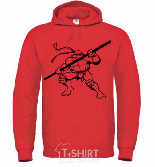 Men`s hoodie Donatello the turtle bright-red фото