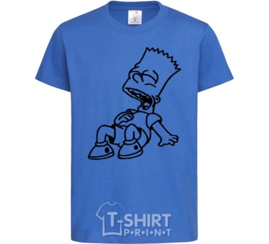Kids T-shirt Bart laughs royal-blue фото