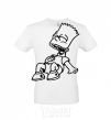 Men's T-Shirt Bart laughs White фото