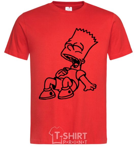 Men's T-Shirt Bart laughs red фото