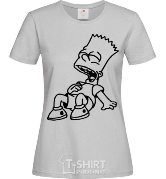 Women's T-shirt Bart laughs grey фото