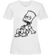 Women's T-shirt Bart laughs White фото