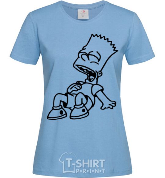 Women's T-shirt Bart laughs sky-blue фото