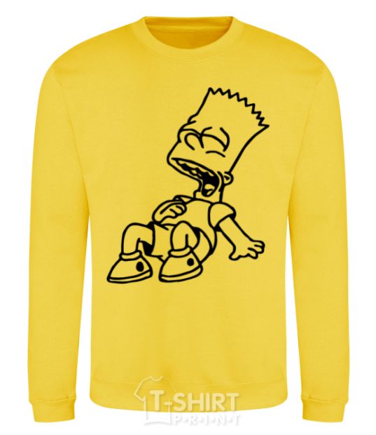Sweatshirt Bart laughs yellow фото