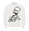 Sweatshirt Bart laughs White фото