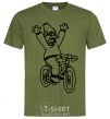 Men's T-Shirt Grandpa Simpson on his bike millennial-khaki фото