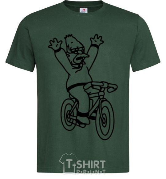 Men's T-Shirt Grandpa Simpson on his bike bottle-green фото