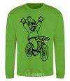 Sweatshirt Grandpa Simpson on his bike orchid-green фото