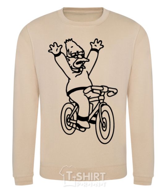 Sweatshirt Grandpa Simpson on his bike sand фото