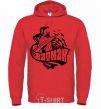 Men`s hoodie Batman and the mice bright-red фото