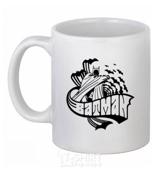 Ceramic mug Batman and the mice White фото