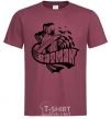 Men's T-Shirt Batman and the mice burgundy фото