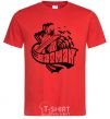 Men's T-Shirt Batman and the mice red фото
