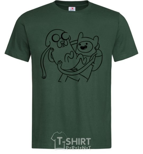 Мужская футболка Приключения Темно-зеленый фото
