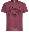 Men's T-Shirt Adventures burgundy фото