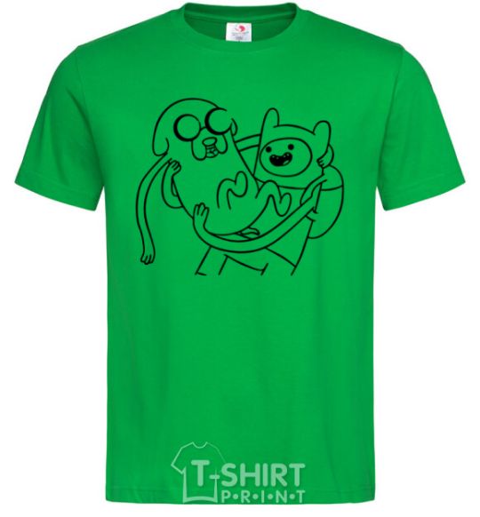 Мужская футболка Приключения Зеленый фото