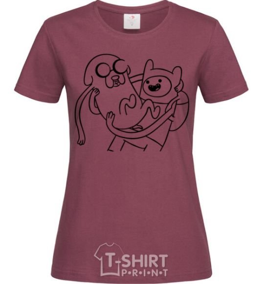 Women's T-shirt Adventures burgundy фото