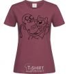 Women's T-shirt Adventures burgundy фото