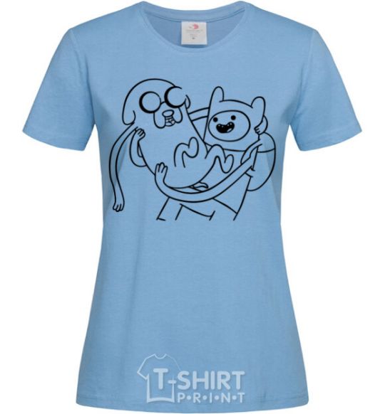 Женская футболка Приключения Голубой фото