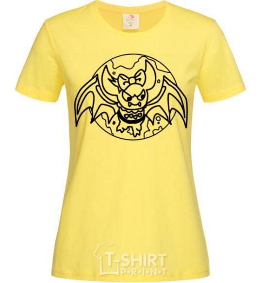 Женская футболка Летучая мышь монстр Лимонный фото