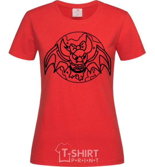 Women's T-shirt Bat monster red фото