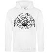 Men`s hoodie Bat monster White фото