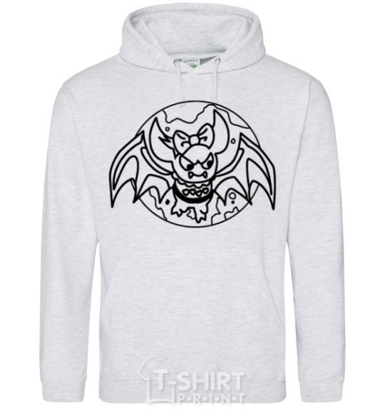 Men`s hoodie Bat monster sport-grey фото