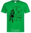 Мужская футболка Дракулаура с мишкой Зеленый фото