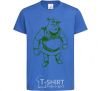 Kids T-shirt Зеленый Шрек royal-blue фото