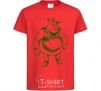 Kids T-shirt Зеленый Шрек red фото