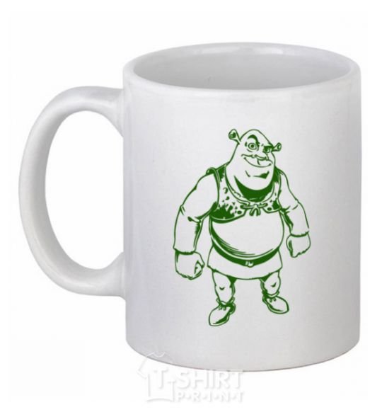 Ceramic mug Зеленый Шрек White фото